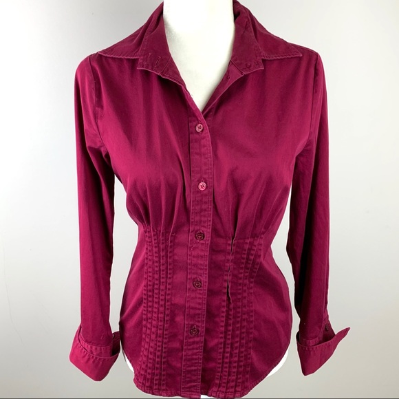 SOLD The Limited Button Down Dress Shirt Red - Picture 2 of 11